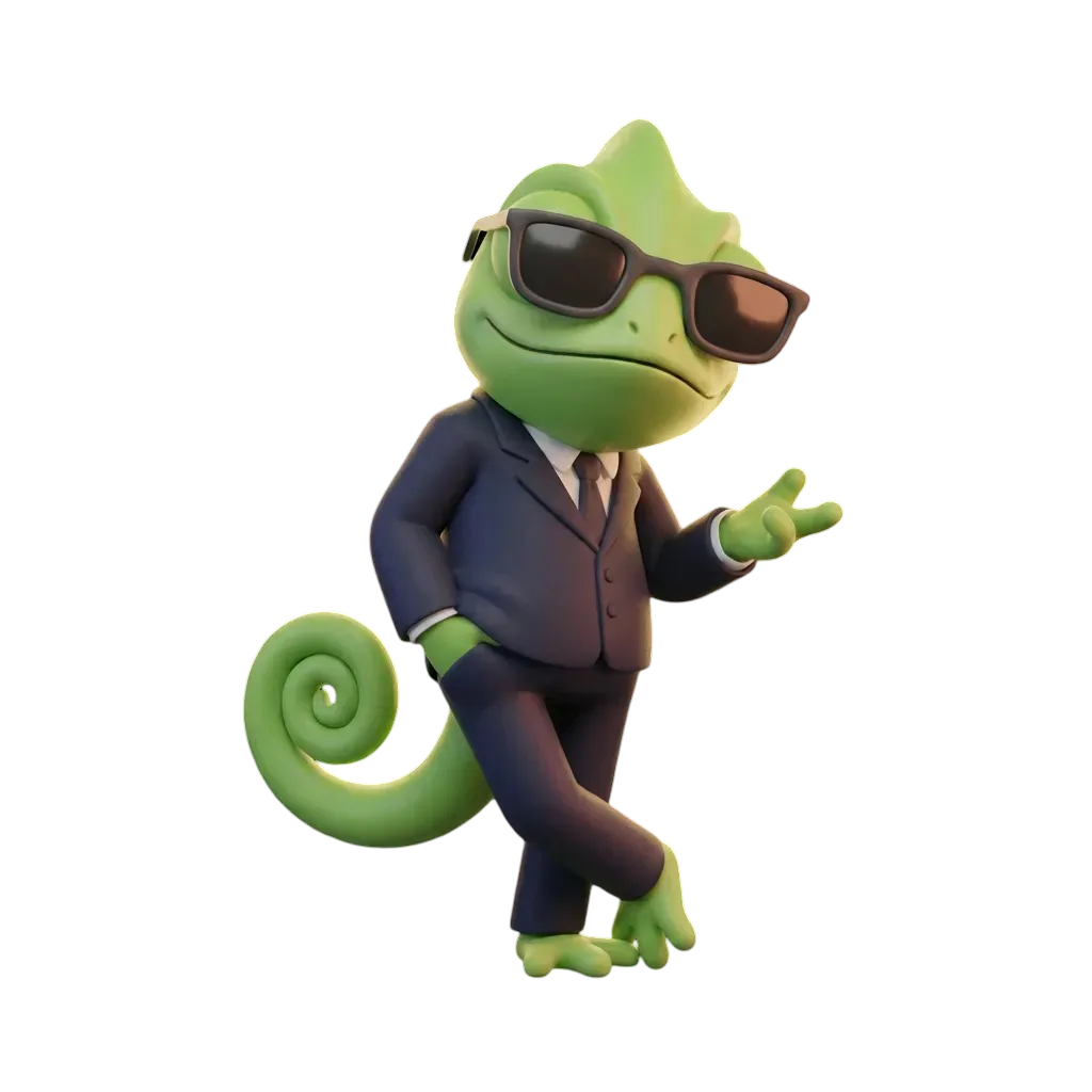 Confused chameleon representing the frustration of complex A/B testing tools